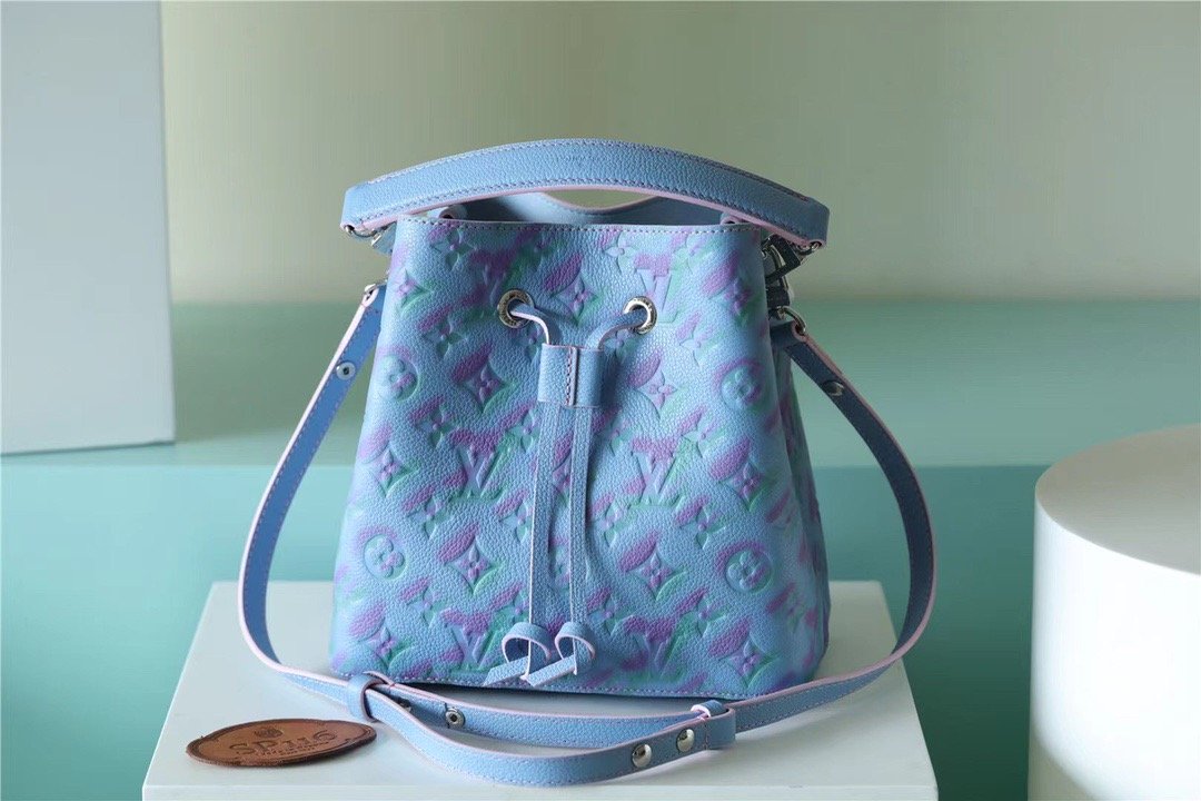 Louis Vuitton NeoNoe BB Monogram Empreinte Lilas Purple For Women, Women’s Handbags, Shoulder And Crossbody Bags 7.9in/20cm LV M46173