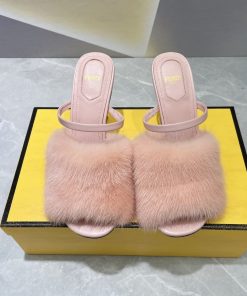 Fendi First Pink Mink High-Heeled Sandals For Women 8R8212AHGHF1FFZ