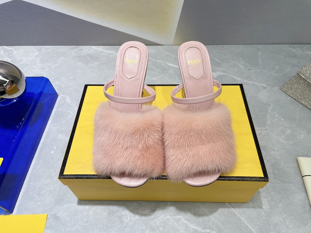 Fendi First Pink Mink High-Heeled Sandals For Women 8R8212AHGHF1FFZ