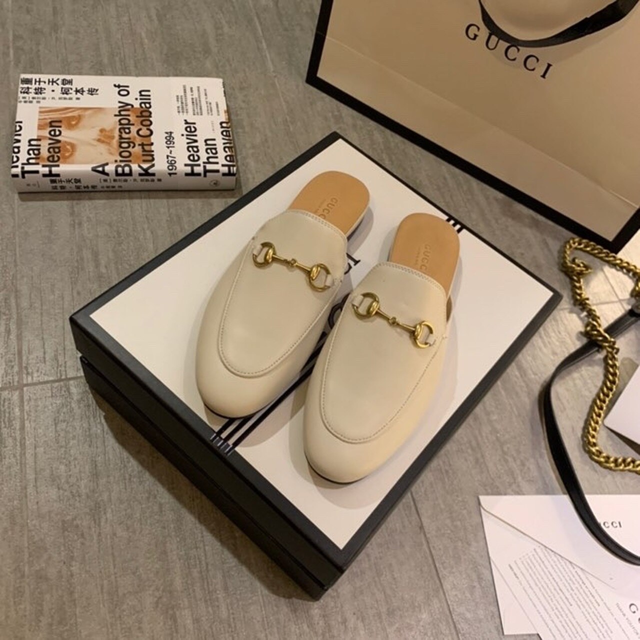 Gucci Women’s Princetown Slipper White For Women Gucci 423513 C9D00 9022