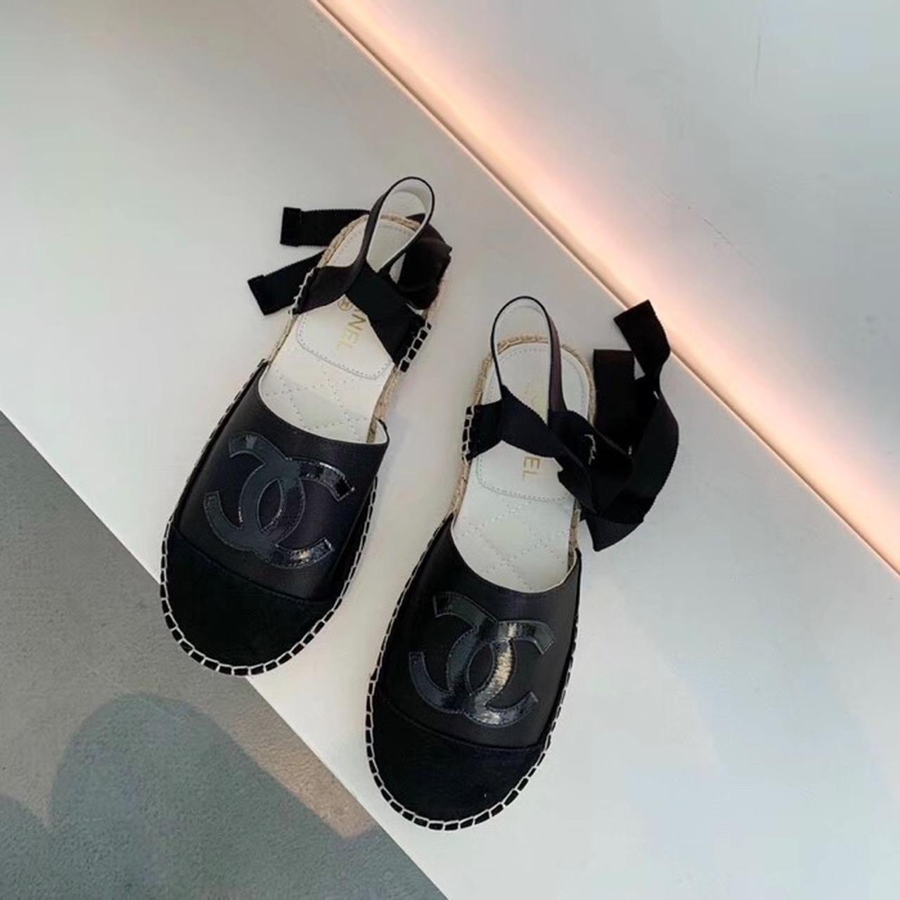 Chanel Espadrilles Black For Women, Women’s Shoes