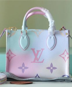 Louis Vuitton Onthego PM Tote Bag In Monogram Canvas Sunrise Pastel For Women 25cm LV M59856