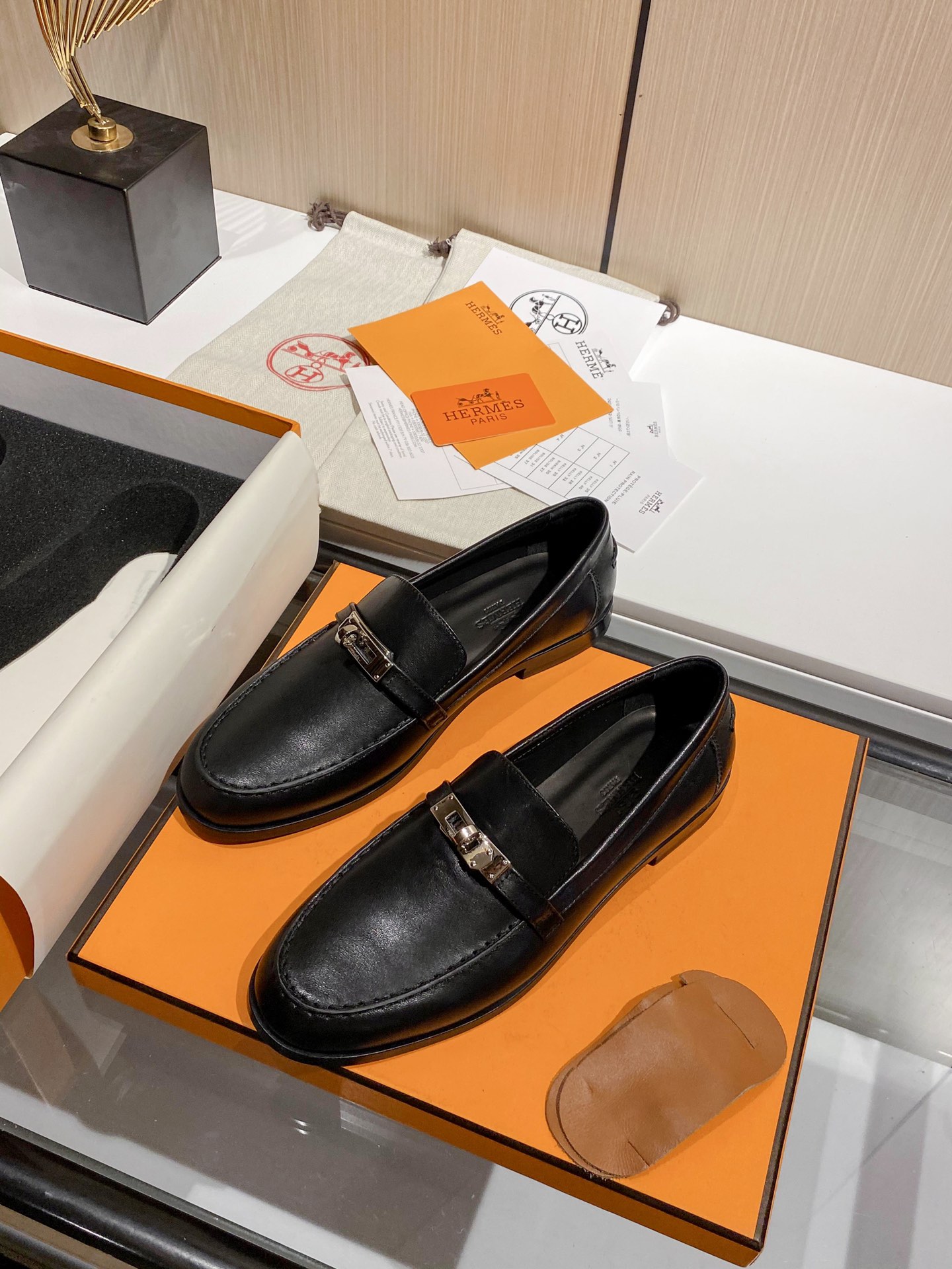 Hermes Destin Loafer Black For Women, Women’s Shoes H212114Z 02390