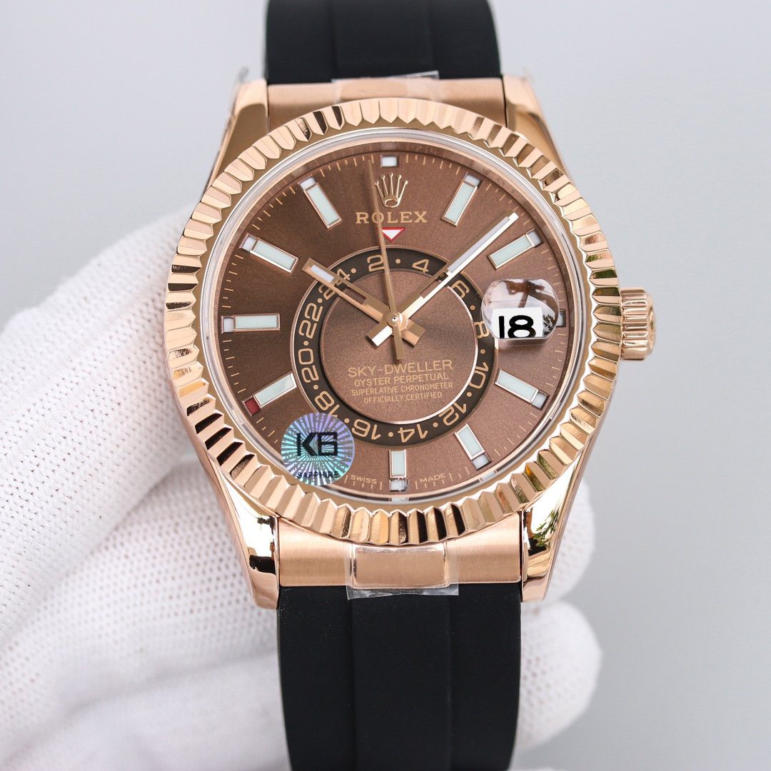 Rolex Sky – Dweller 42mm Gold Toned For Men 326235