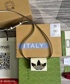 Gucci x Adidas Card Case With Horsebit White For Women, Women’s Bags 4.2in/11cm GG‎ 702248 DJ24G 8847