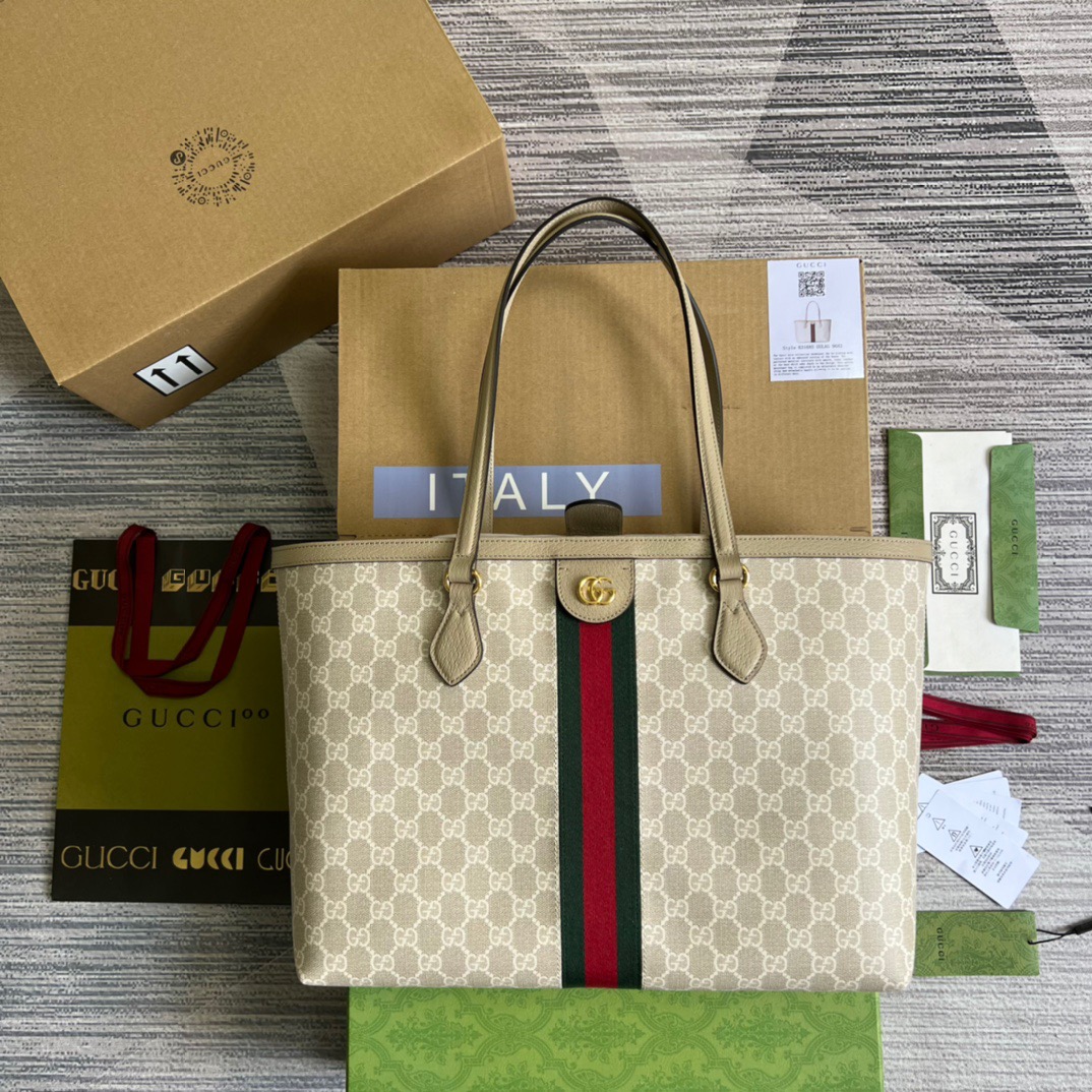Gucci Ophidia Medium Gucci Tote Beige For Women, Women’s Bags 15in/38cm Gucci ‎631685 UULAG 9682