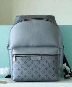 Louis Vuitton Discovery PM Backpack Monogram/Taiga Gunmetal Gray For Men, Men’s Bags, Men’s Backpack 15.7in/40cm LV M30835