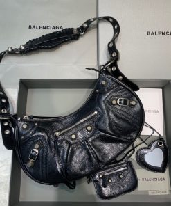BALENCIAGA Le Cagole XS Shoulder Bag In Black, For Women, Women’s Bags 13in/33cm