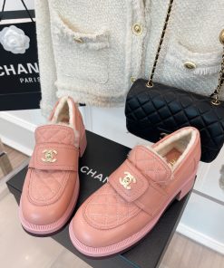Chanel Women’s Loafers With Lining Pink For Women