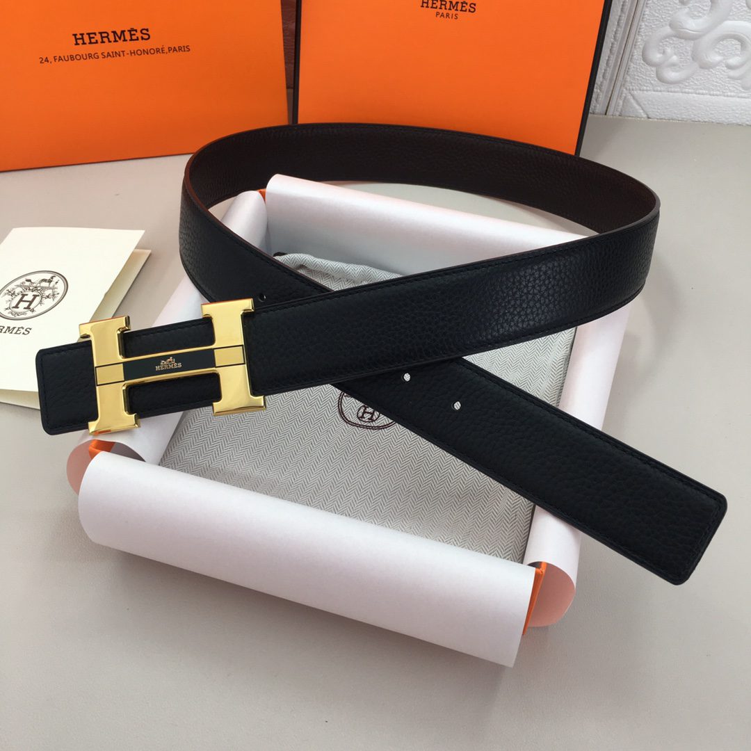 Hermes Quizz Touareg Belt Buckle & Reversible Black For Women, Women Belt