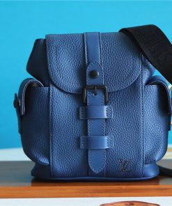 Louis Vuitton Christopher XS Taurillon Blue For Men, Men’s Bags, Shoulder And Crossbody Bags 7.7in/19.5cm LV