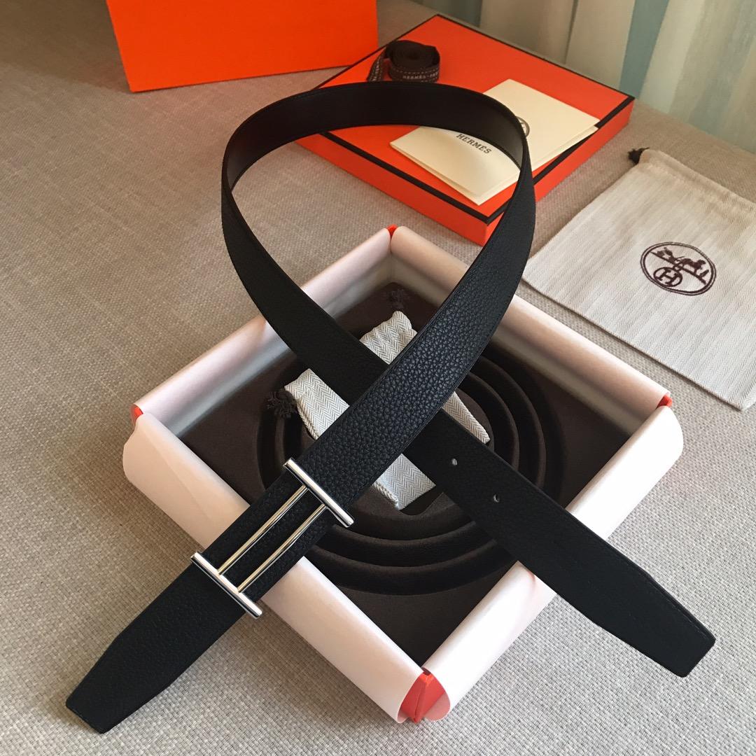 Hermes Rider Belt Buckle & Reversible Strap Black For Women, Women Belt