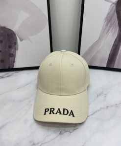 Prada Drill Baseball Cap Beige Prada Cap