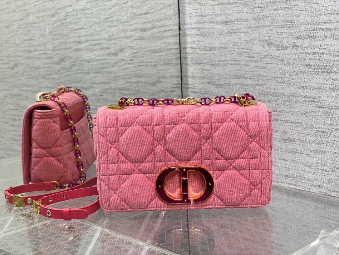 Christian Dior Medium Dior Caro Bag Pink, For Women, Women’s Handbags 25.5cm/10in CD M9242WTJF_M929