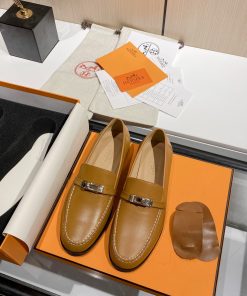 Hermes Destin Loafer Brown For Women, Women’s Shoes H212114Z
