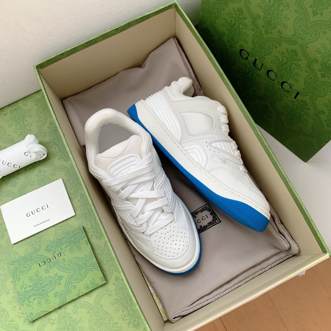 Gucci Men’s Basket Low – Top Sneaker White For Men ‎661301 2SHA0 9014