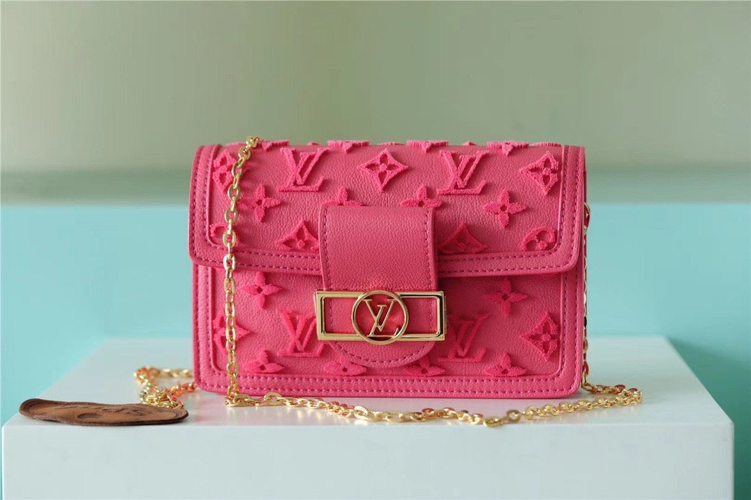 Louis Vuitton Mini Dauphine Monogram Fluo Pink For Women, Women’s Handbags, Shoulder And Crossbody Bags 18.5cm/7.3in LV M20747