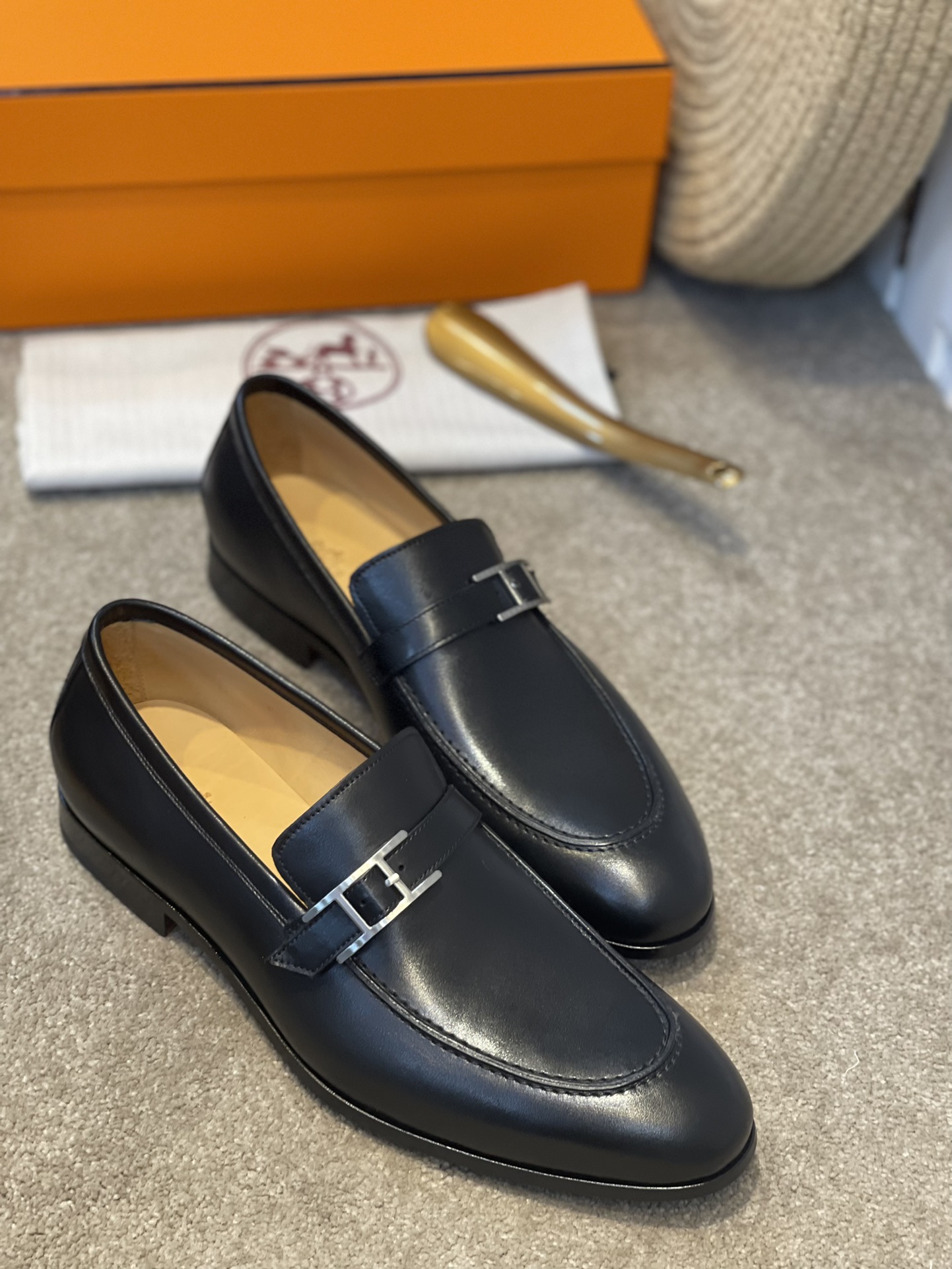 Hermes Monterey Loafer Black For Men H171435ZH02395