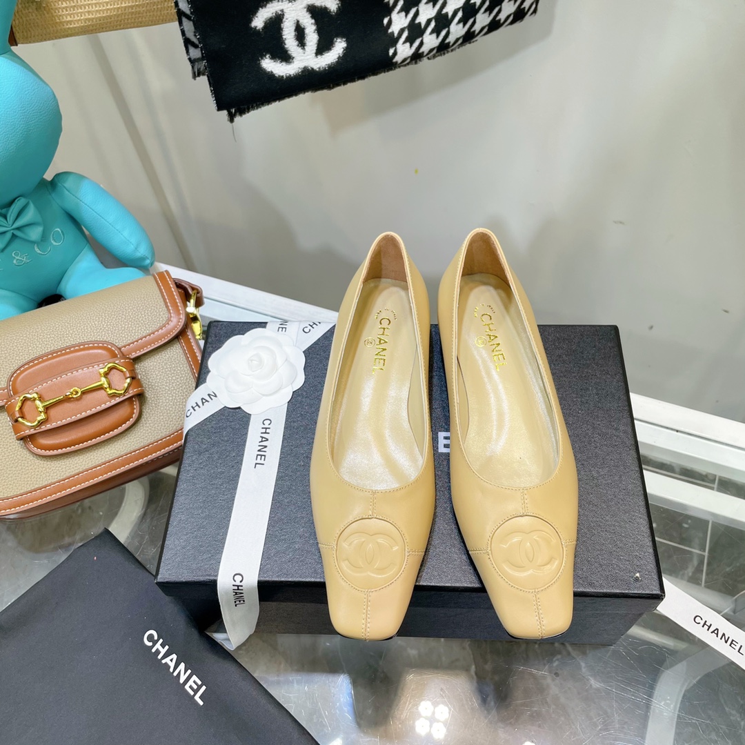 Chanel Ballerinas Beige For Women, Women’s Shoes