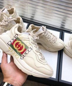 Gucci Women’s Rhyton Sneaker With Gucci Logo White For Women GG 