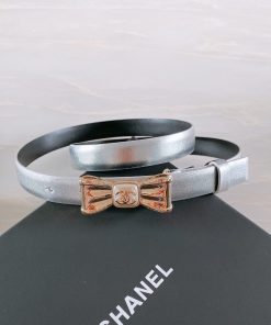 Chanel Belt With Ribbon Buckle Silver Women Belt