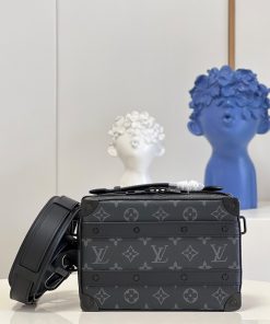 Louis Vuitton Handle Soft Trunk Monogram Eclipse For Men, Men’s Bags 8.5in/22cm LV M45935