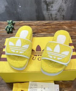 Gucci x Adidas Men’s Sandal With Platform And Gucci Yellow For Men 702398 UU010 7171