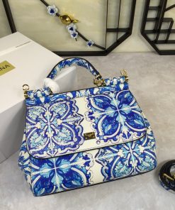 Dolce & Gabbana Medium Sicily Handbag In Dauphine Muticolour For Women 10.2in/26cm DG
