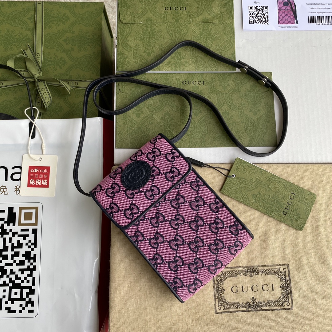 Gucci Mini Bag In Pink Gucci Canvas For Women 7in/18cm Gucci 657582