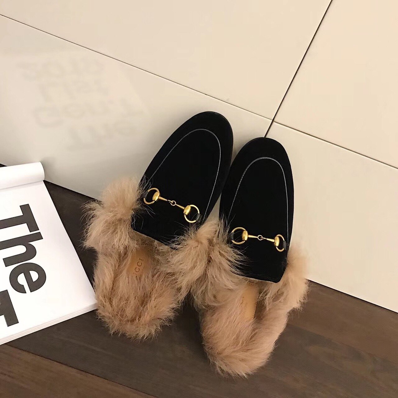 Gucci Women’s Princetown Slipper Mules By Velvet Black For Women GG