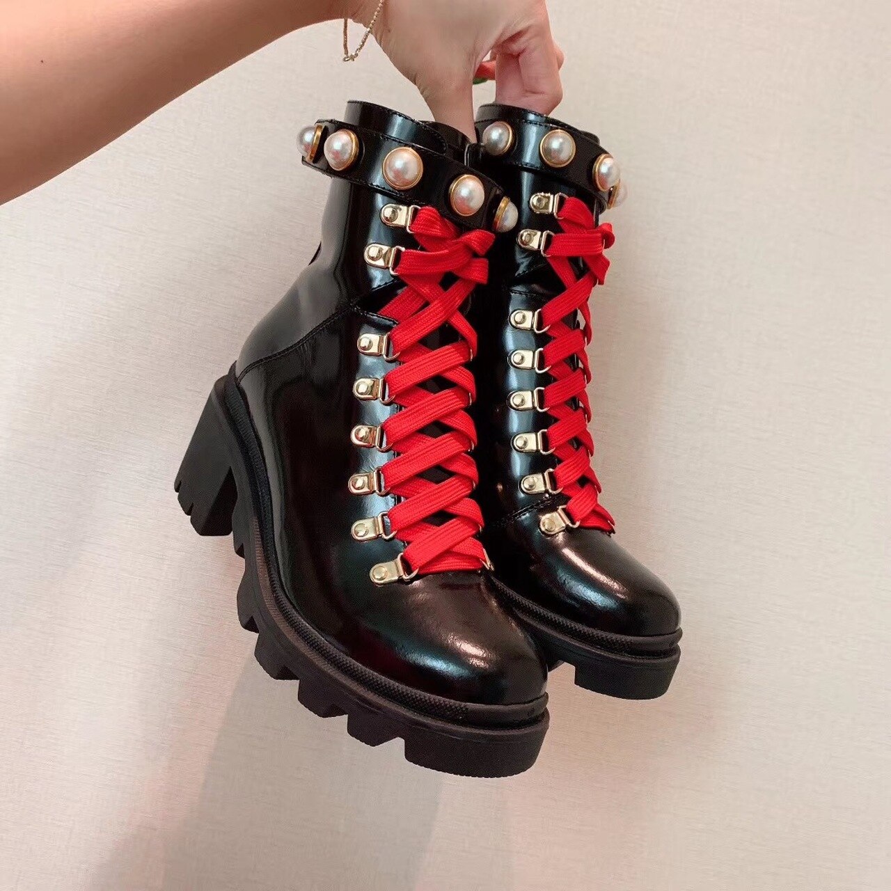 Gucci Ankle Boot With Sylvie Black For Women GG