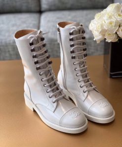 Chanel Lace-Ups White For Women, Women’s Shoes