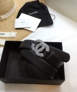 Chanel Belt With Beaded Buckle Black