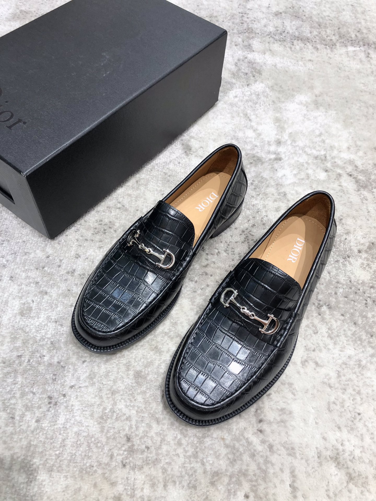Christian Dior Loafer With Horsebit Black For Men CD
