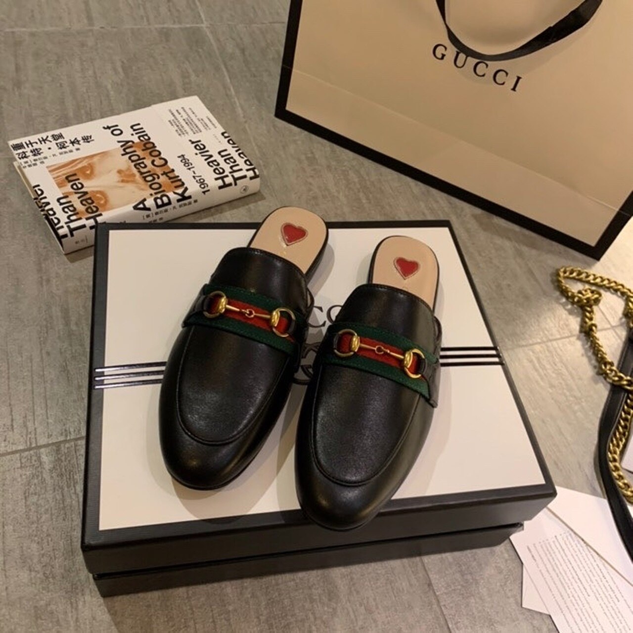 Gucci Women’s Princetown Slipper Black For Women Gucci ‎629084 CQXM0 1060
