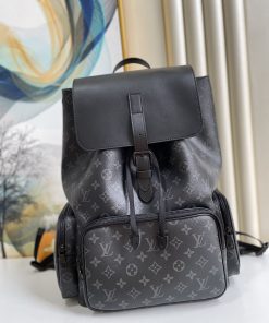 Louis Vuitton Trio Backpack Monogram Eclipse Canvas Black By Virgil Abloh For Men, Men’s Bags 44cm LV M45538
