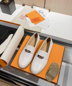 Hermes Destin Loafer White For Women, Women’s Shoes H212114Z 90350