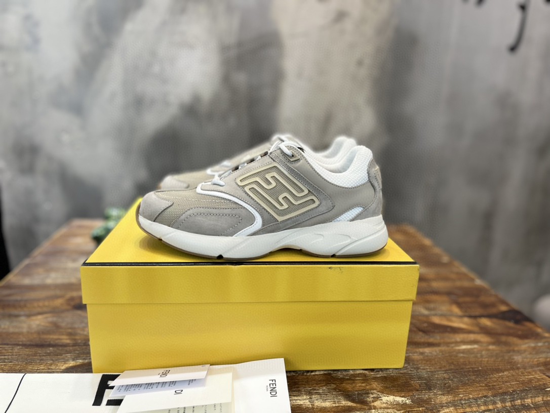 Fendi Nubuck Faster Grey For Men