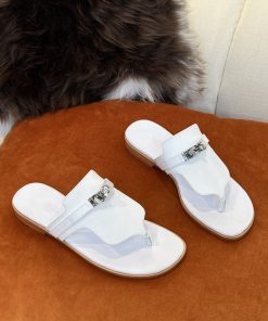 Hermes Elixir Sandal White For Women, Women’s Shoes H221076Z