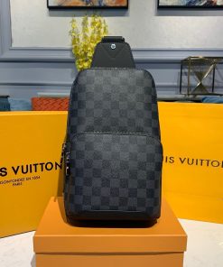 Louis Vuitton Avenue Sling Bag Damier Graphite Canvas For Men, Men’s Bags, Shoulder And Crossbody Bags 12.2in/31cm LV N41719