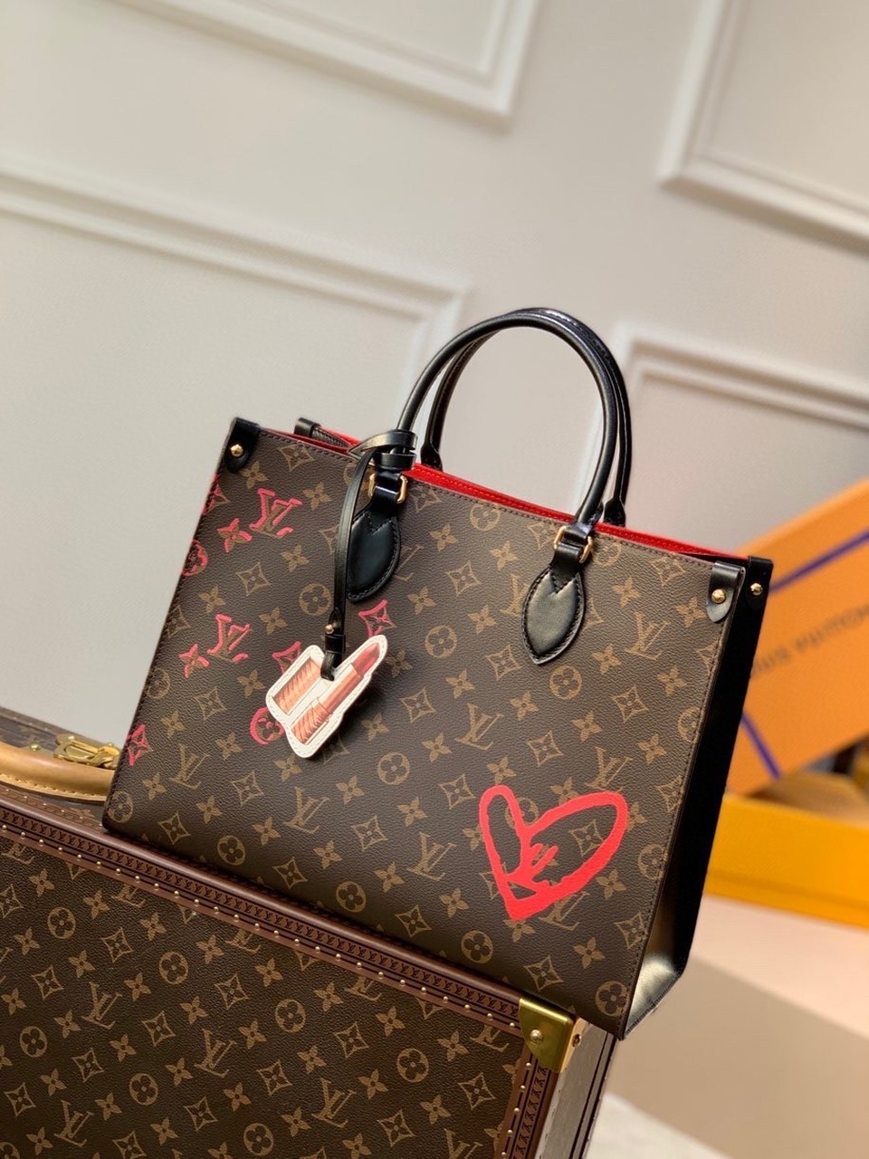 Louis Vuitton OnTheGo MM Tote Bag Monogram Canvas For Women, Women’s Handbag, Shoulder Bags 13.8in/35cm LV M45888