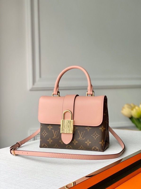 Louis Vuitton Locky BB Monogram Canvas Rose Poudre Pink For Women, Women’s Handbags, Shoulder And Crossbody Bags 7.9in/20cm LV M44080