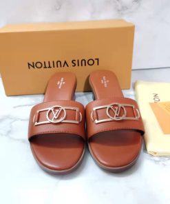 Louis Vuitton Lock It Mules Calfskin Leather Spring/Summer 2020 Collection 1A64MN Tan
