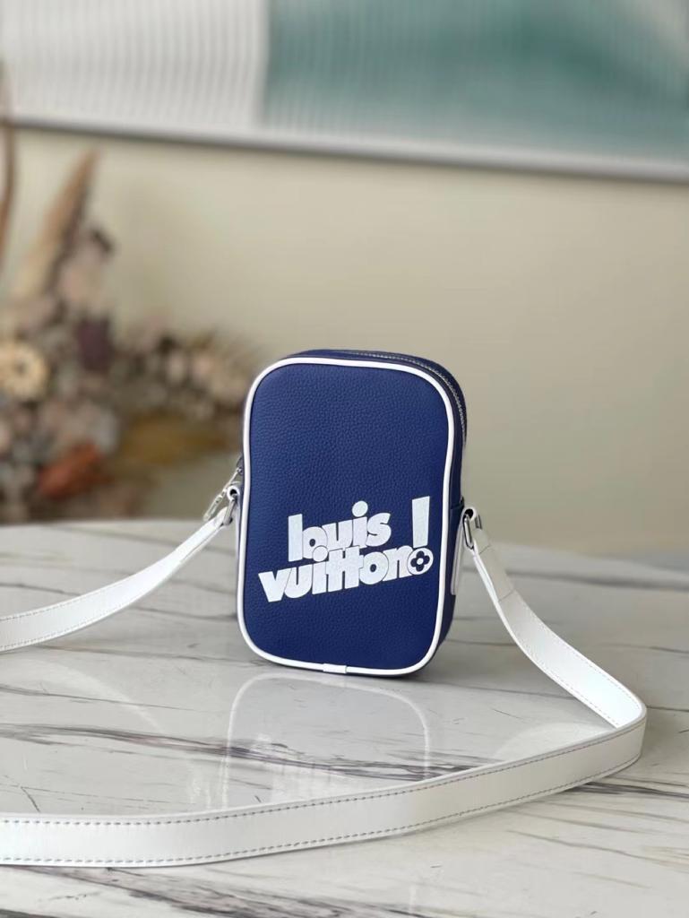 Louis Vuitton Danube PPM Bag Vintage Monogram Blue By Virgil Abloh For Men, Men’s Bags, Shoulder And Crossbody Bags 6.7in/17cm LV M45893