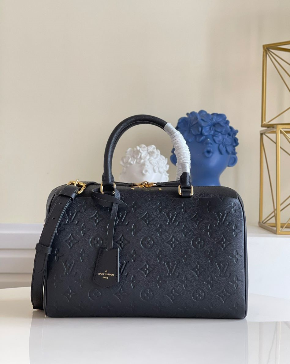 Louis Vuitton Speedy Bandouliere 30 Monogram Empreinte Black For Women, Women Handbags 9.8in/30cm LV M42406