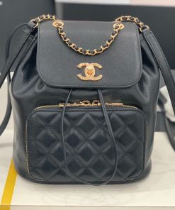 Chanel Backpack Black For Women 9.8in/25cm