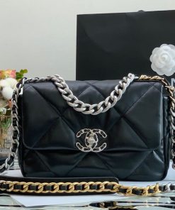 Chanel Classic Flap Bag Black For Women 10.2in/26cm