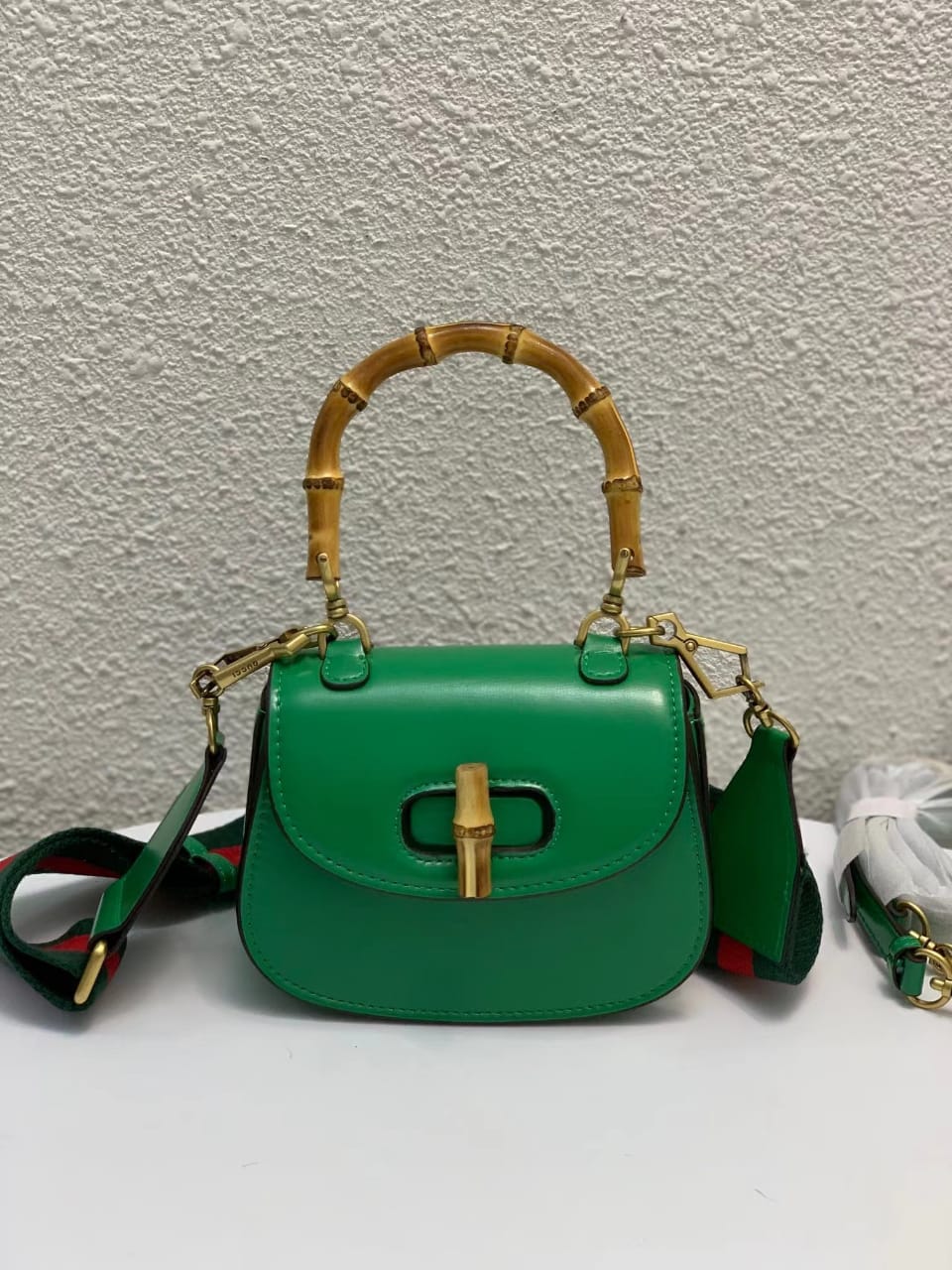 Gucci Bamboo 1947 Small Top Handle Bag Green For Women 8.3in/21cm Gucci 675797 10ODT 3384