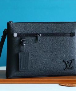 Louis Vuitton Pochette Ipad Black Aerogram For Men, Men’s Wallet 30cm LV M81029