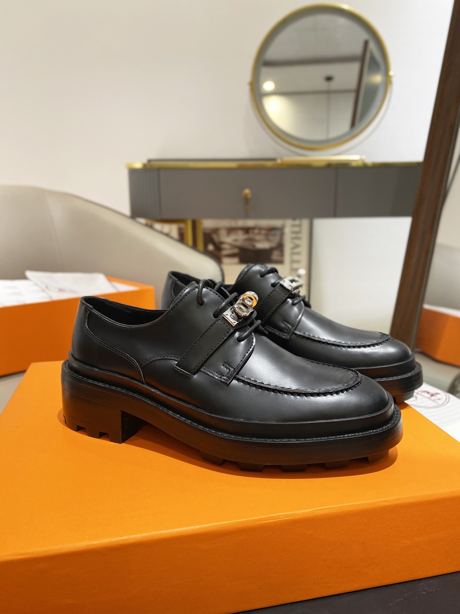 Hermes Destin Loafer Black For Women